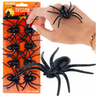 Martom pająki dekoracyjne Halloween 8 szt. realistyczne 8 cm ozdoba zestaw atrapy pajęczaków do aranżacji wnętrz i