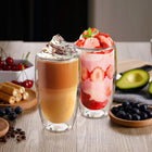 6x SZKLANKI TERMICZNE DO KAWY LATTE DRINKÓW 450ml ATESTOWANE na herbatę, szkło z podwójną ścianką