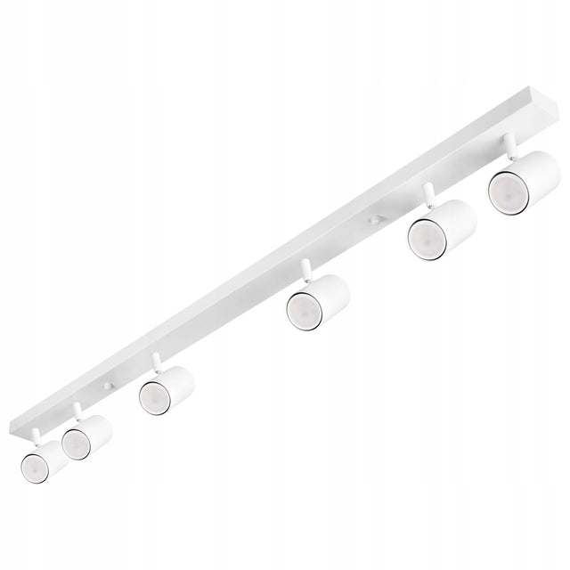 Lampa sufitowa halogenowa kinkiet oprawa LED reflektor spot 6x GU10 biały aluminium