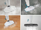 Mocny elektryczny MOP parowy odkurzacz składany 1200W 400ml zestaw parownica do podłóg, nagrzewanie 30 s, przewód 7 m