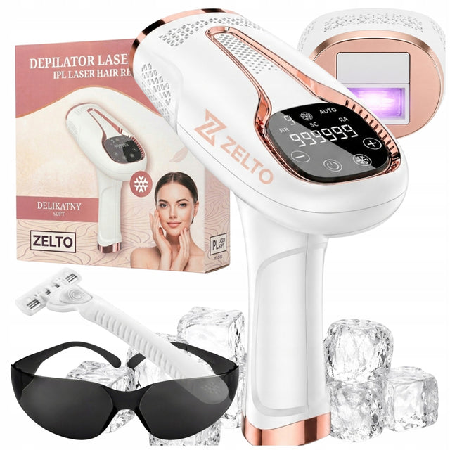 Depilator laserowy IPL damski depilacja ciała twarzy bikini NÓG bezbolesny
