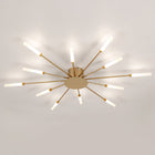 LAMPA SUFITOWA LED ZYRANDOL ZŁOTA NOWOCZESNA KREATYWNA FAJERWERKI 4500K 12W oprawa wisząca do salonu i jadalni, 12
