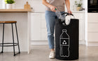 Torba kosz na butelki kaucyjne puszki składany worek do segregacji 82LCZERŃ pojemnik na odpady, recykling, aluminium