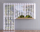 Wzór 17866 Firana żakardowa rozm. 250x120cm (gotowa) z podcięciem biała firanka do salonu, dekoracja okienna