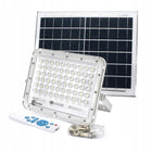 Halogen Solarny Lampa LED Czujnik 100W+ Pilot Kabel 5m naświetlacz ogrodowy, reflektor zewnętrzny 1000 lm, zimne białe