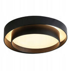 Lampa sufitowa okrągła klasyczna plafon czarny 50cm + pilot 3 kolory LED oprawa do salonu i sypialni, zmienna barwa