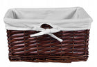 Koszyk wiklinowy dekoracyjny koszyczek pojemnik organizer łazienkowy 30 cm 9 l brązowy