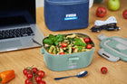 Lunch Box N'oveen LB725 Nature metalowy pojemnik na jedzenie 1100 ml, zielona śniadaniówka