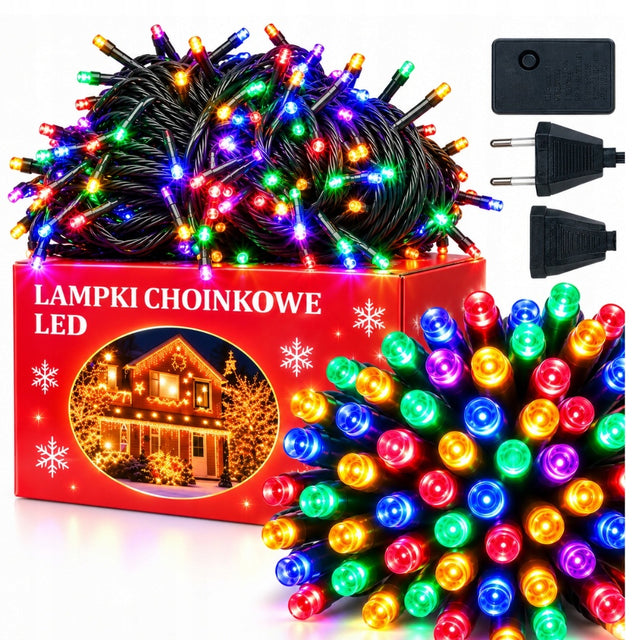 Lampki choinkowe 500 LED Multi kolor Wewnętrzne Zewnętrzne światełka