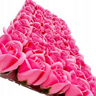 Róże mydlane flower box 50 sztuk główki z szypułką do bukietów dekoracji kwiaty z mydła, różyczki, ozdoba florystyczna