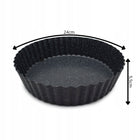 Forma do Tarty z Wyjmowanym Dnem Blacha do Pieczenia Non-Stick Okrągła 24cm foremka do quiche, wypieków, metalowa