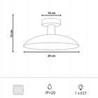 PLAFON LAMPA SUFITOWA ŻYRANDOL LOFT LED E27 SREBRO DUŻA METAL 30 CM OKRĄGŁA oprawa wisząca industrialna do salonu