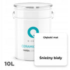 Farba biała do ścian ceramiczna ceramic 10l głęboki MAT śnieżna biel sufitowa, wydajność 15 m²/l