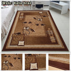 Nowoczesny Tkany Dywan 220x300 ~2x3 Szare Brązowe Bordo Alfa BCF Shiraz wykładzina polipropylenowa prostokątna do