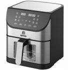 Frytkownica beztłuszczowa AIR fryer frytownica duża misa 8l XXL mocna 1800W srebrny