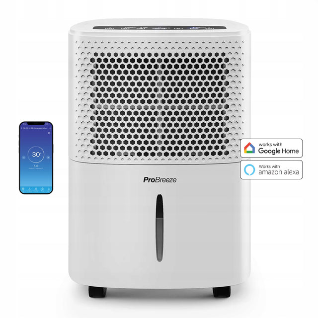 Pro Breeze 12l Osuszacz Powietrza z Higrostatem i Sterowaniem Aplikacją 230 w