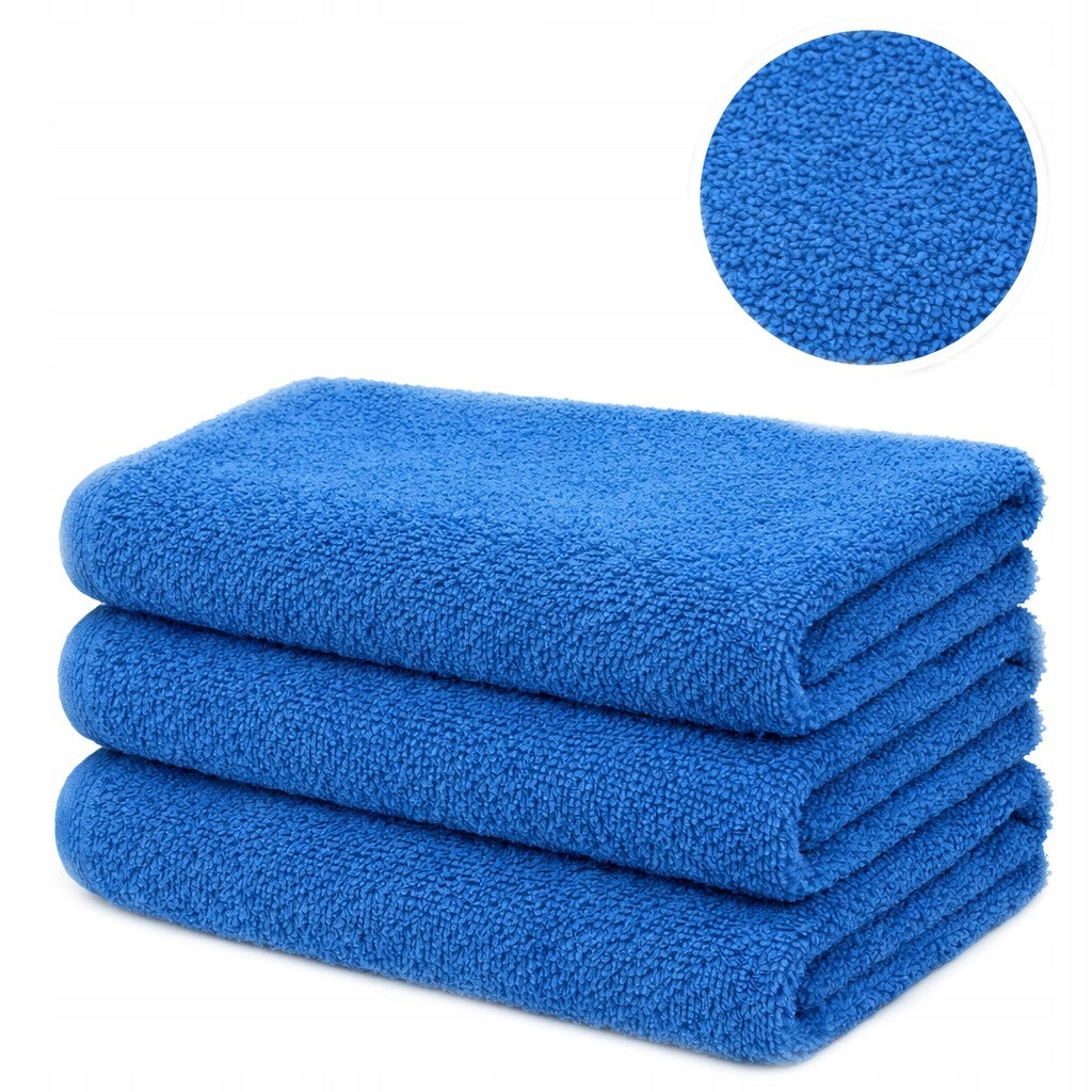 Ręcznik hotelowy duży ręcznik kąpielowy 100% bawełna SPA niebieski 70x140 szybkoschnący antybakteryjny gładki 510-600