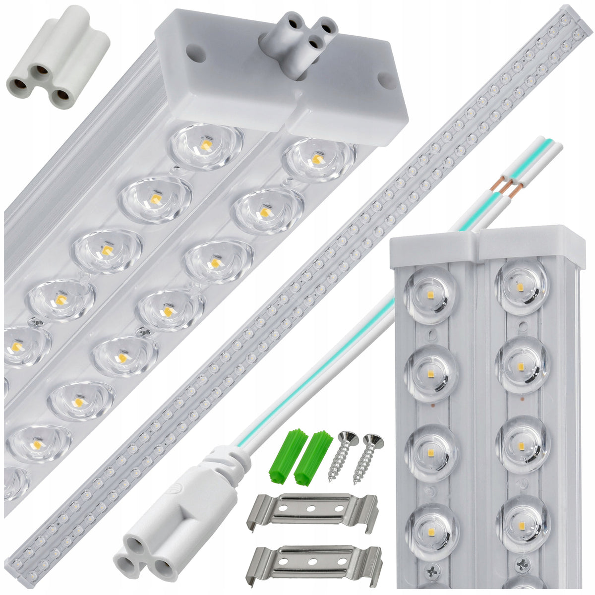 Lampa LED Panel Oprawa Do Garażu Warsztatu 120cm 72W 7200lm 4000K Szeregowa gwintu biały