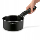 Zestaw garnków z odpinaną rączką na GAZ Konighoffer Spinel Black 4 el aluminiowe naczynia non-stick do kuchni