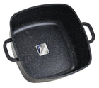Garnek 6,5 L brytfanna gęsiarka 28 x 28cm Patelnia Indukcja Gaz naczynie aluminiowe z powłoką marmurkową, do duszenia i