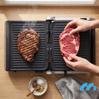Opiekacz grill elektryczny toster do kanapek rozkładany 2500W wyświetlacz nominalna srebrny/szary