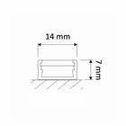 Profil line mini do LED 2m aluminiowy nawierzchniowy czarny klosz mleczny kanał na taśmę diodową, osłona rozpraszająca