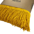 Koc Neria 3D z Frędzlami Kapa Pled Żółty Musztardowy 130x170 cm narzuta akrylowa, do łóżka i kanapy, certyfikat
