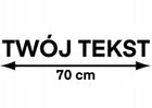 Naklejka twój tekst dowolny napis personalizowany 70cm dekoracja ścienna z folii, ozdoba na ścianę, własny wzór
