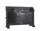 Grzejnik Farelka Konwektorowy Elektryczny Mocny 2000W z termostatem Czarny 530 mm 380 mm grzewcza