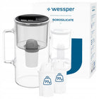 Dzbanek filtrujący szklany Wessper 3l B2 borosilicate + 3x filtr wody czarny