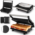 Opiekacz grill elektryczny airdweller 1000W do kanapek panini toster 180° nominalna czarny