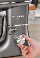 Robot kuchenny planetarny mikser z misą stalową 6,2l + 3 końcówki mocny do wyrabiania ciasta, ubijania i ucierania, 6