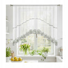 Firana Biała Elegancka cyrkonie Glamour Do Salonu Sypialni Kuchni 300x150cm woalowa dekoracja okienna, gładka, na