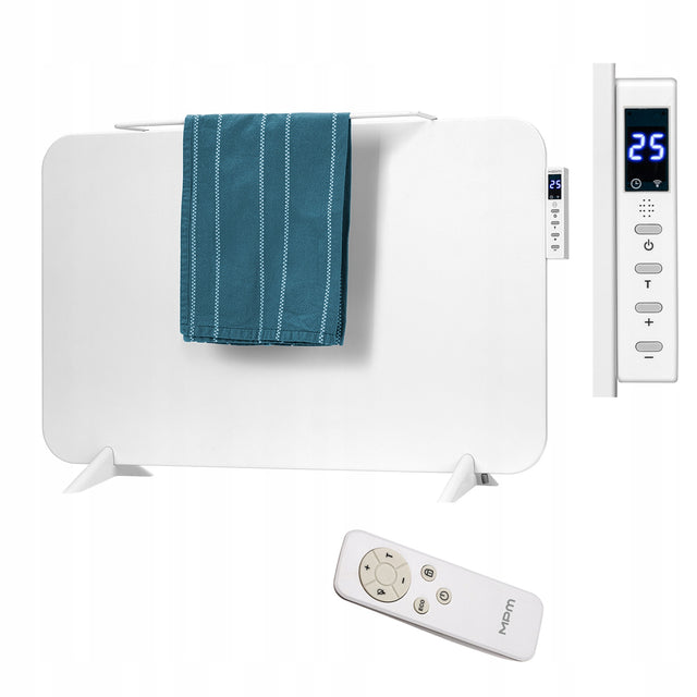 Grzejnik elektryczny na podczerwień łazienkowy pokojowy biały MPM MUG-24 ogrzewacz 450 w WiFi Tuya termostat elektroniczny programator czasowy