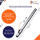 Rura do odkurzacza zelmer wszystkie modele / electrolux easygo clean 32mm teleskopowa, wysuwana, zamiennik, długość 92
