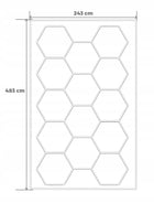 Lampa LED hexagon Panel Oświetlenie Warsztat Garaż Dom 243 x 483 5500-6000K plafon sufitowy ze zintegrowanym źródłem