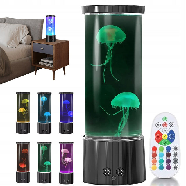 Lampa do akwarium z meduzami, lampa lawowa LED, lampka nocna do domu, biura dekoracyjna, stołowa, nastrojowe oświetlenie do sypialni