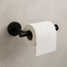 Uchwyt na papier toaletowy czarny metalowy loftowy przykręcany na kołki wieszak rolki WC, ścienny, z możliwością