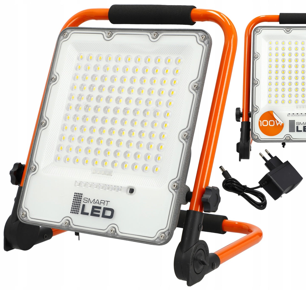 Halogen LED Naświetlacz Akumulatorowy Budowlany 100W Roboczy Przenośny lampa warsztatowa 3500 lm IP66 białe neutralne