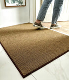 Duża wycieraczka wejściowa do butów zewnętrzna pod drzwi 3D brązowa 60X90CM mata gumowa pvc tekstylna 6 mm do
