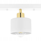 Lampa Sufitowa Wisząca Żyrandol Złota Biała Nowoczesna 3x E27 do salonu oprawa szklana, klosz 12 cm, wysokość 50 cm, 60