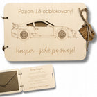 Pudełko na pieniądze Kartka prezent na 18 urodziny dla chłopaka porsche
