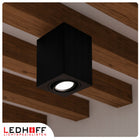 OPRAWA SUFITOWA NATYNKOWA GU10 LED Ruchoma 90x115 Czarna spot DUŻA kinkiet kwadratowa lampa punktowa, regulowany