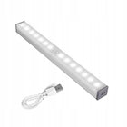 LAMPKA LAMPA LED Z CZUJNIKIEM RUCHU ZIMNE ŚWIATŁO 6000K BEZPRZEWODOWA oprawa do szafy i garderoby, na schody, moc 2 W