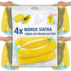 4x worek siatka torba do prania butów czyszczenia obuwia z mikrofibrą - PRO pokrowiec do pralki na sneakersy, woreczek