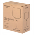 Kieliszki do wina krosno Celebration Moments różowo-zielone 2 szt 360 ml bezbarwny