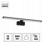 Lampa łazienkowa LL WALL LAMP 12W czarna kinkiet nad lustro 60cm LED IP44 oprawa ścienna do umywalki zintegrowane