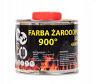 Lakier żaroodporny czarny MAT do kominka pieca grilla tłumików 0,5 L 800°C farba akrylowa antykorozyjna grafitowa