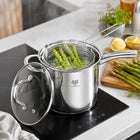 Garnek do frytek szparagów makaronu 3,6l gotowanie na parze sitko indukcja garnek tradycyjny 18 cm 3.6 l stal