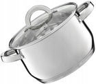 Ambition garnek berry indukcyjny stalowy duży tradycyjny na GAZ 24 cm 6,1 do zup i dań jednogarnkowych, pojemność 6,1 l